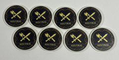 Hoplomachus Victorum Board Game Neutral Unit Chips Set of 8 COMPLETE Chip Theory