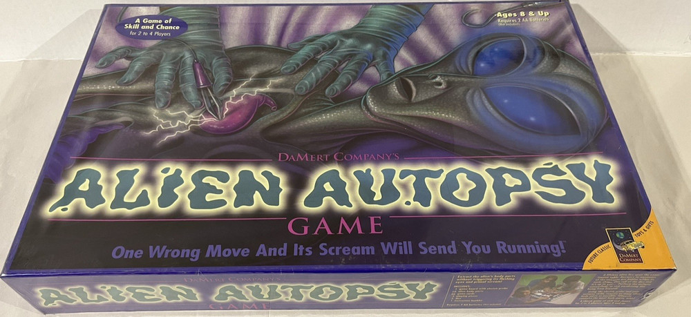 Alien Autopsy Electronic Board Game 1997 Damert Company Open Box RARE SEALED NEW