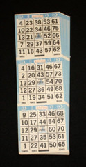 BINGO PAPER Cards sheets 3 on 11 Blue Border – 10 pack