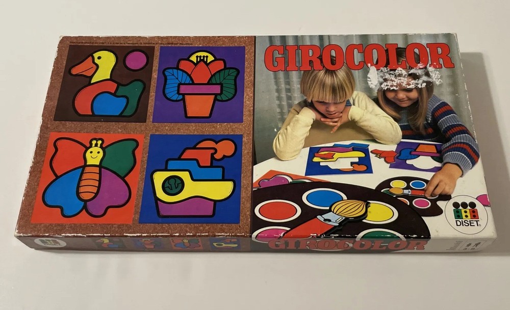 Vintage “Girocolor” Puzzle Game By Diset – Ages 3 to 8 – Complete!