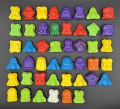 Lot of 46 Mega Bones Classic & Mutants Crazy Bones 1999 Mixed