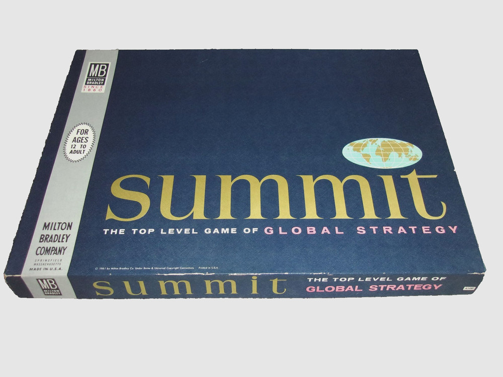 Vintage 1961 Board Game SUMMIT GLOBAL STRATEGY Milton Bradley