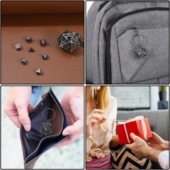 7 Pcs Mini Dice Set, DND Dices Metal Micro Miniature Dice with Hollow Necklac…
