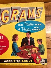 Vintage Transogram 1957 ANAGRAMS 7 Word Games With Instruction Missing Pieces