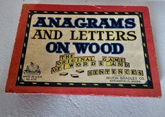 Anagrams And Letters On Wood Vintage Milton Bradley No. 4719 1930’s Mint