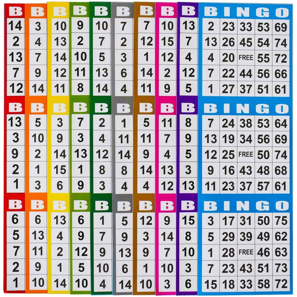 Ultimate Bingo Set: 1000 Durable Cards with Bold Numbers – No Duplicates