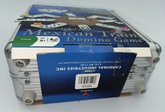 2009 Cardinal Games Mexican Train Dominoes Set NEW Unused Aluminum Carrying Case
