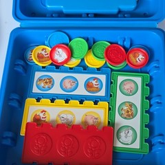 Fisher-Price Barnyard Bingo Travel Bingo Game w/ Carry Case, 2 Players, 3-5