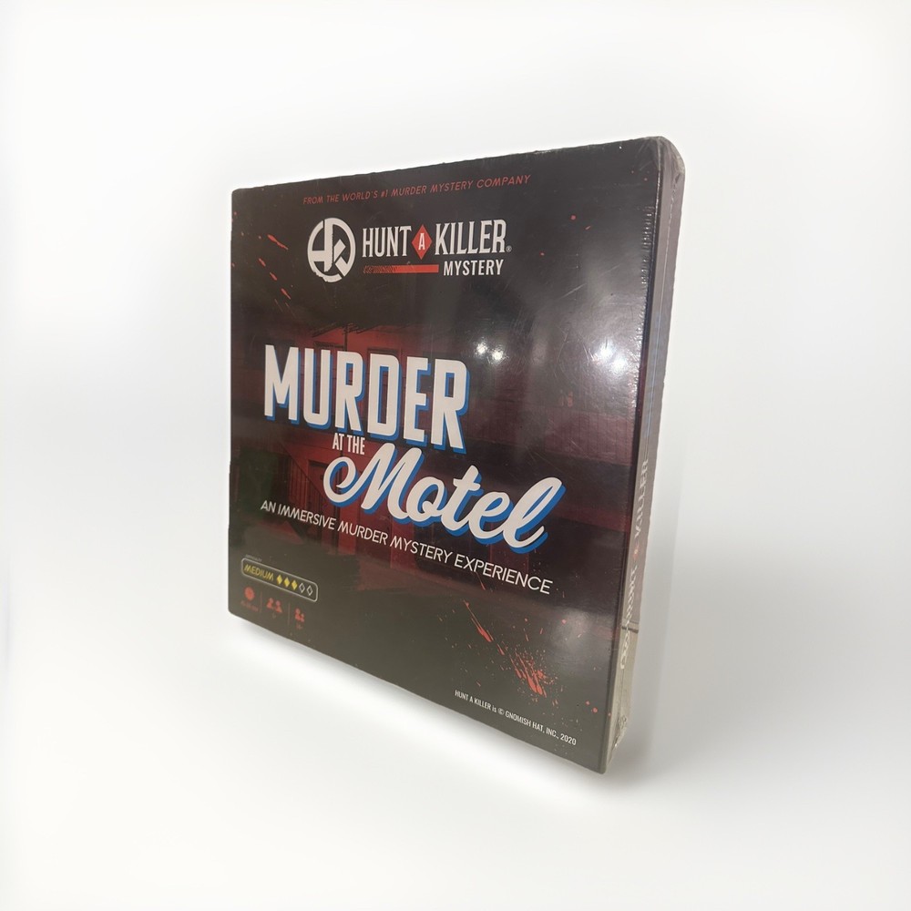 Murder At The Motel Board Game Hunt A Killer Mystery 2020 Gnomish Hat Sealed