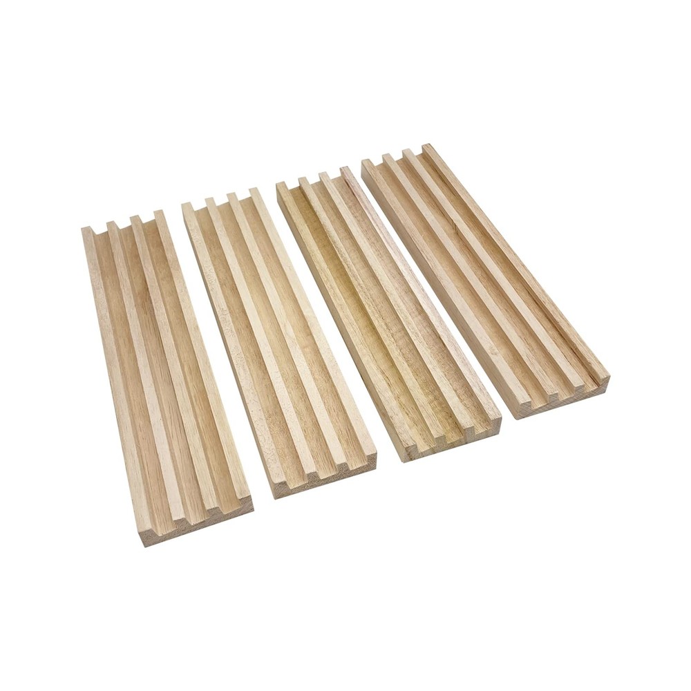 Domino Racks for Mexican Train Dominoes – Wooden Domino Holders Set of 4