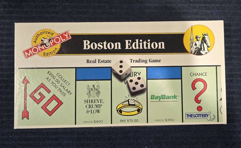 Vintage Monopoly Boston Edition Board Game 1995 NEW
