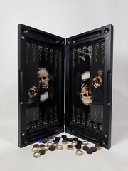The Godfather Backgammon Board – Handmade Ash Wood & Glass Set, Luxury Gift