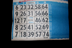 BINGO PAPER Cards Sheets 2 on 1 Blue Border EZ READ – 100 sheets