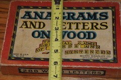 Vintage Game Anagrams Letters On Wood Tiles Milton Bradley USA #4719 Springfield