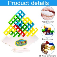 Tower Balance Game, Stacking Game 64pcs, Fun Stacking Game Puzzle Building Game…