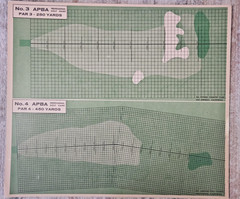 1962 APBA Golf Orig 18 Holes, Shot Board, Player Cards, 3of4 Metal Ball Markers!