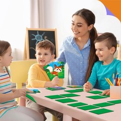 Jungle Animal Memory Game 28 Chunky Cards for 1-5 Players – Fun Educational Toy