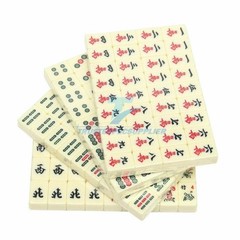 Vintage Chinese Mahjong Set Traditional 144 Tiles Mah-Jong Game Set w/ Case Box