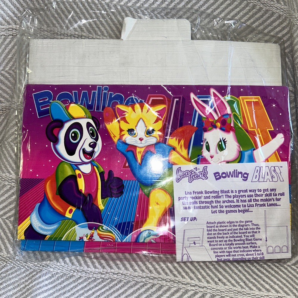 Vintage 1990’s Original Lisa Frank Bowling Blast Party Game Read Description B4