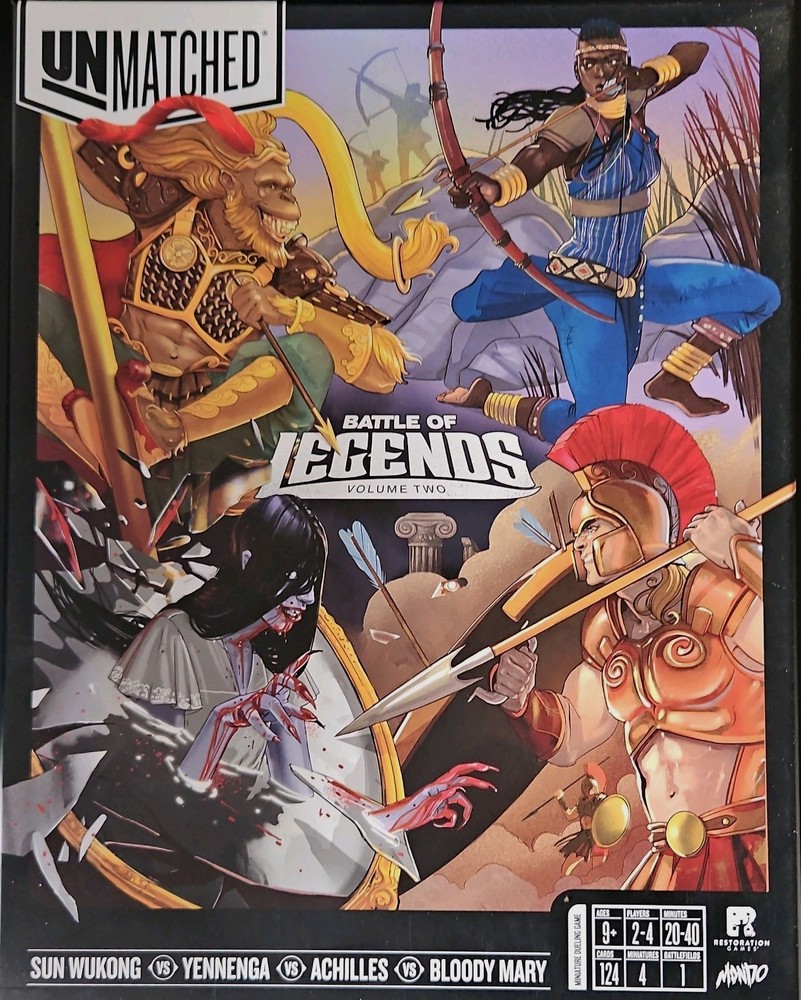 Unmatched: Battle of Legends Volume 2 Fantasy Board Game NM, COMPLETE GAME