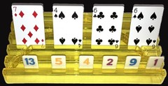 Playing Cards Plastic Holder 2 Racks Hands Free Hand & Foot Super Samba Bridge