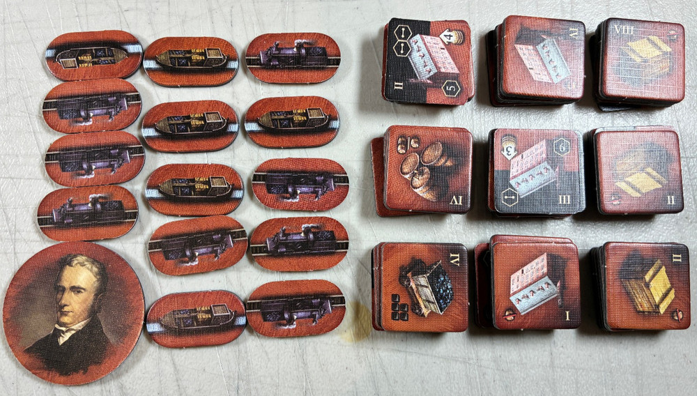 Orange Tile Set Industry Link + 2018 Brass Birmingham Replacement Pieces Parts
