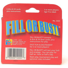 Fill Or Bust Dice Card Game – Bowman Games – Fun Family Party Night – Gift