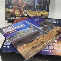 Alien Frontiers with Mind Control Helmet Card and 4 Rocket Tokens Complete 2011