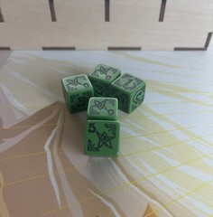 Arkham Nights 2018 Promo Dice OOP Rare Green Dice With Black Numbers/Details
