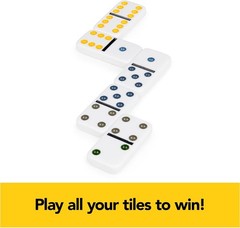 Spin Master Games, Mexican Train Dominoes Set in Aluminum Carry Case, Includes C