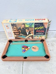 Vintage Milton Bradley Pivot Pool Table Top Game 1972 Complete W/ Box *READ*