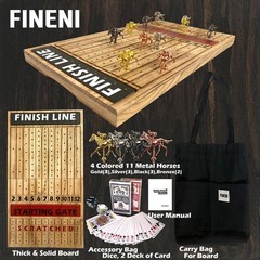 Horse Racing Game for Adults, Foldable Horse Race Board Game with 11 Luxuriou…