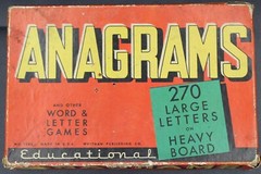 ANAGRAMS Classic Word Game 1934 Original Box Whitman