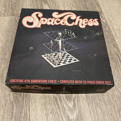 Space Chess 4th Dimension Chess Game 32 Piece Set Vintage Board Game