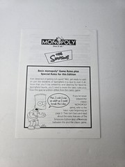 Monopoly The Simpsons 2001 Complete Title Deed Chance & Chest Replacement Cards