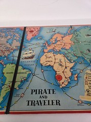 Vintage 1953 Milton Bradley Pirate and Traveler Board Game 4563-D Complete Game
