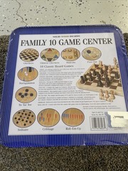 Cardinal Family 10 Game Center Solid Wood Boards Ten Classic Games