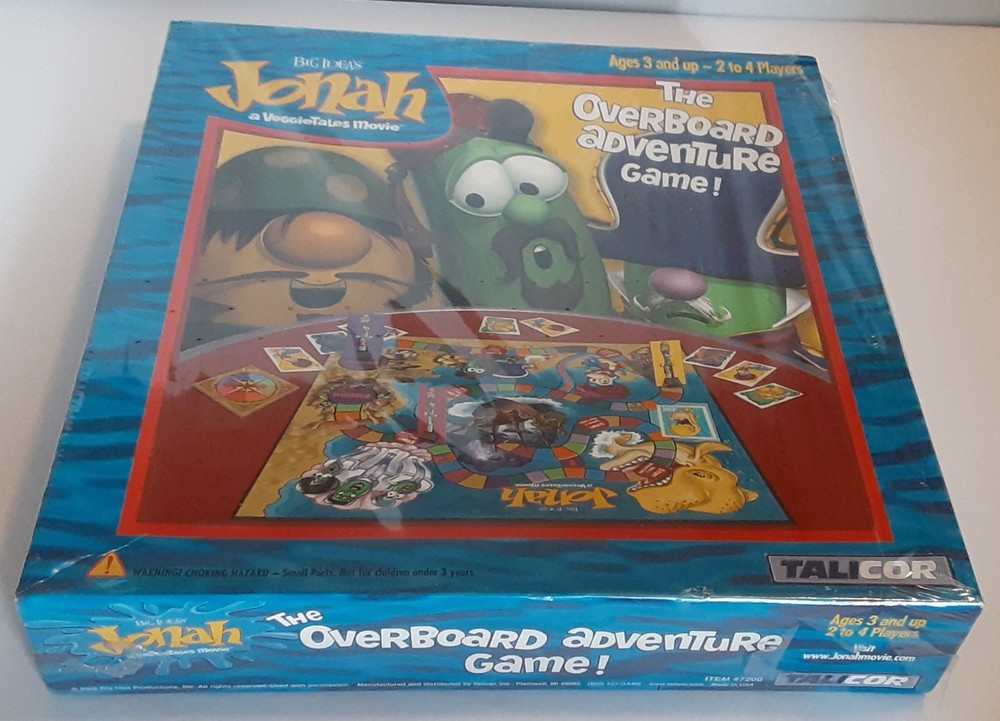 Veggietales Jonah Movie The Overboard Adventure Board Game 2002 Talicor 7200 New