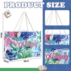 Empty Mahjong Bags Set for Tiles and Racks 24x13x4.7 Inch American Mahjong Ca…
