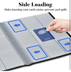 Card Binder 9 Pocket, Fabmaker 396 Pockets 9.8 x 1 x 12.1 inches, Blue