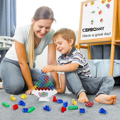 48Pcs Tetra Tower Stacking Blocks Game for Kids Adults Family Party Travel