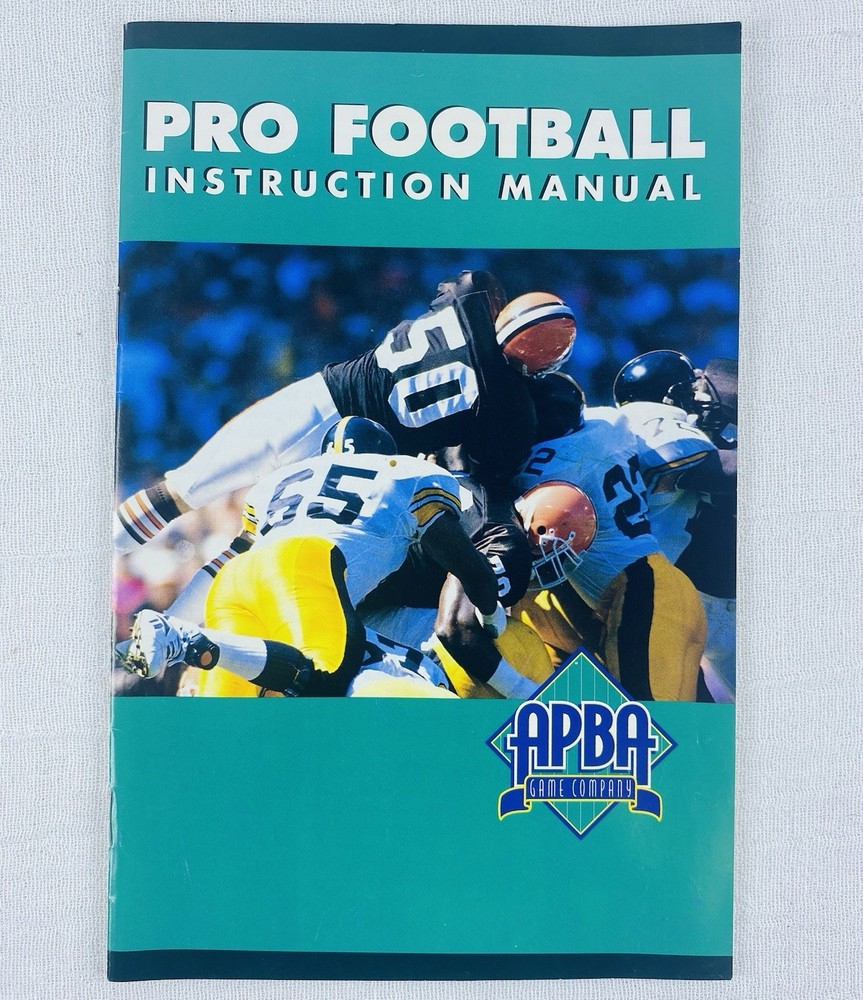 Vintage 1995 APBA Pro Football Board Game INSTRUCTION MANUAL Only