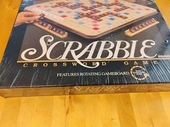 Scrabble Deluxe Edition Rotating Turntable Game Board 1989 Crossword SEALED NEW