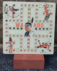 Vintage WA-HOO Gameboard Indian Marble Board Game, Creative Ideas, Gatesville TX