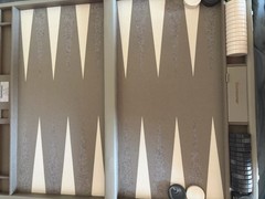 Gammoner Backgammon Board No. 1190 Gray Case Combination Lock 25X15.5X3 inches.