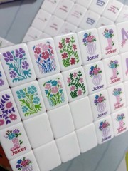 2026 Purple countryside American Mahjong Game Set, 160 Mah Jong Tiles