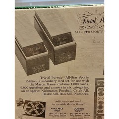 **NEW**Trivial Pursuit Master Game All-Star Sports Edition 1981 Vintage – Sealed