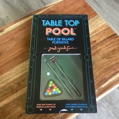 YES designs Table Top Pool Portable Complete Game Set w/ Balls, Cues & Rack