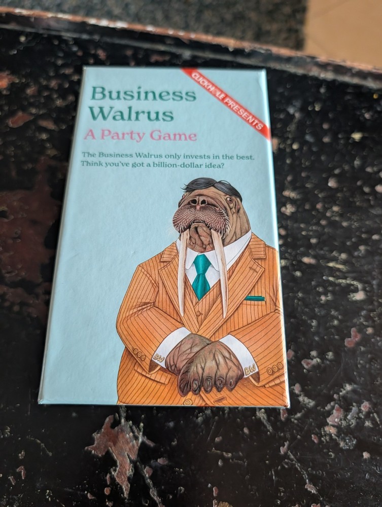 Business Walrus A Party Game by ClickHole Pitch Your Product To Your Friends Se
