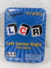 LCR – Left Center Right – Original Dice Game – Blue Tin
